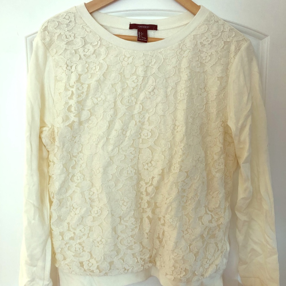 Forever 21 lace sweatshirt